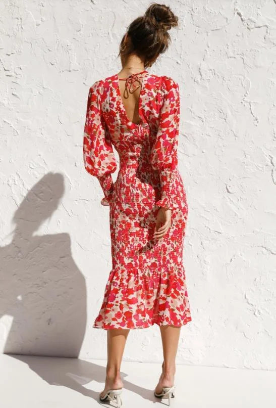 SummerGlow Printed Women's Dress – Effortless Elegance for Sunny Days