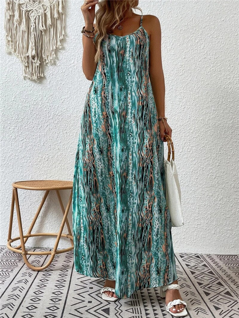 BohoCharm Vintage-Inspired Maxi Dress for Summer Elegance