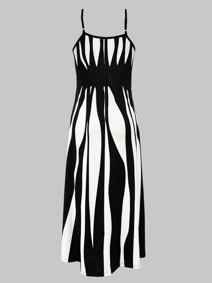 SophiaShades Women's Striped Maxi Dress – Effortless Elegance
