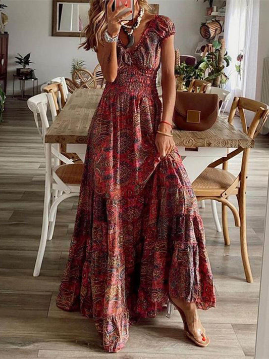 BlossomElegance Women's Floral Maxi Dress for Effortless Style