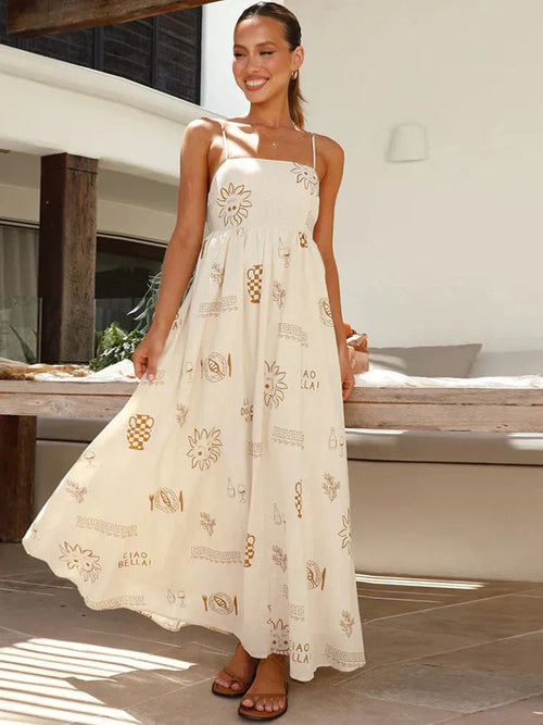 BellaGrace Sleeveless Maxi Dress with Square Neckline for Casual Comfort