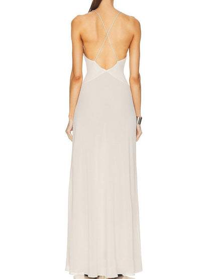 Isabel Graceful Women's Floral Maxi Dress with Slit