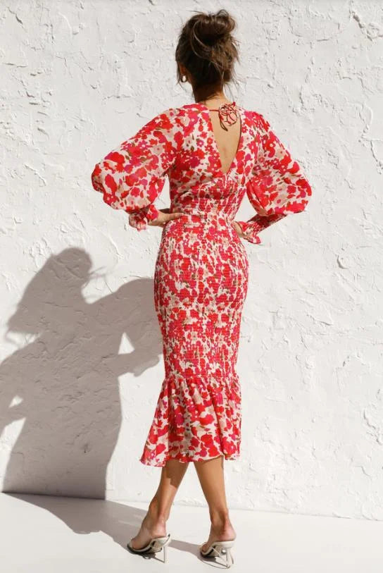 SummerGlow Printed Women's Dress – Effortless Elegance for Sunny Days