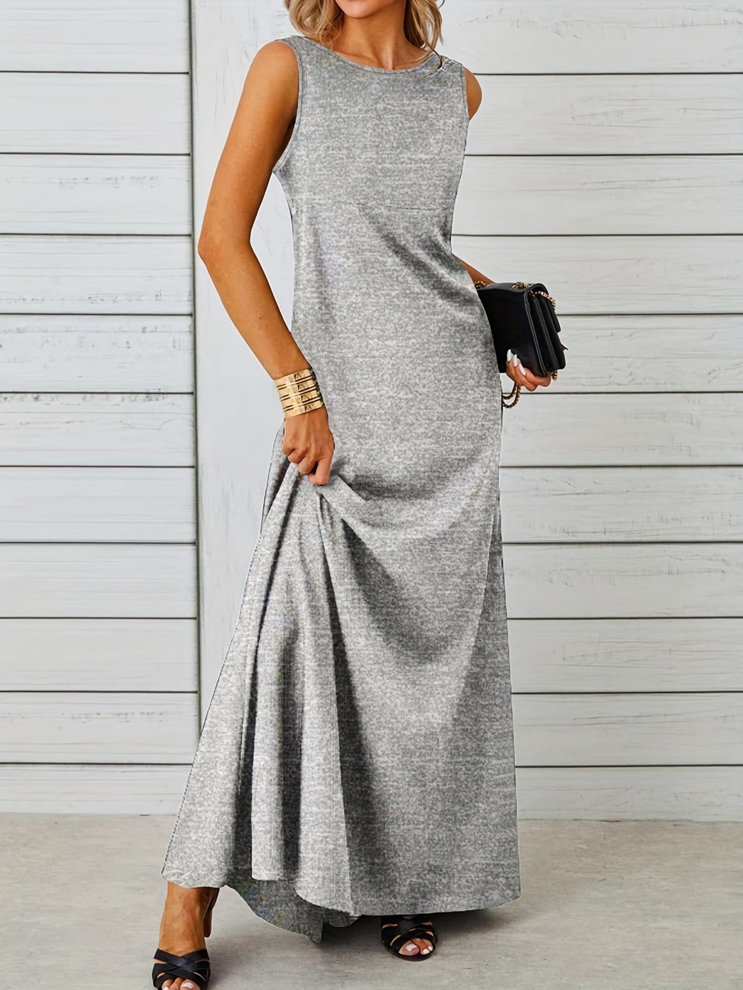 LinaElegance Women's Sleeveless Maxi Dress for Any Occasion