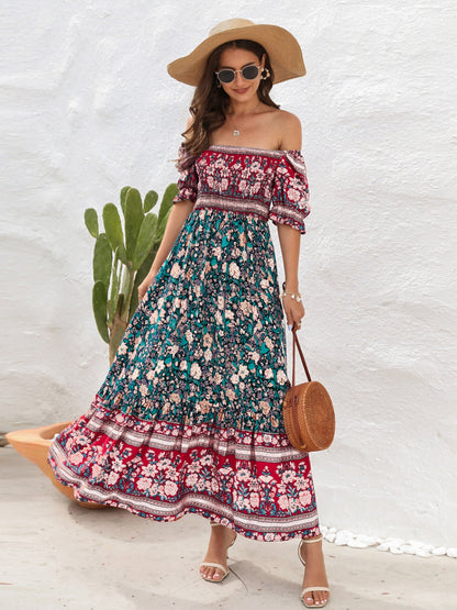 Evelyn's Bohemian Floral Maxi Dress – Lightweight Cotton for Summer