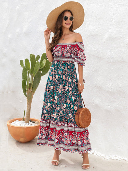 Evelyn's Bohemian Floral Maxi Dress – Lightweight Cotton for Summer