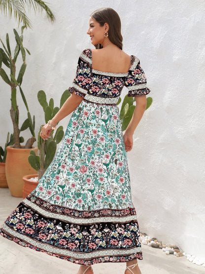 Evelyn's Bohemian Floral Maxi Dress – Lightweight Cotton for Summer