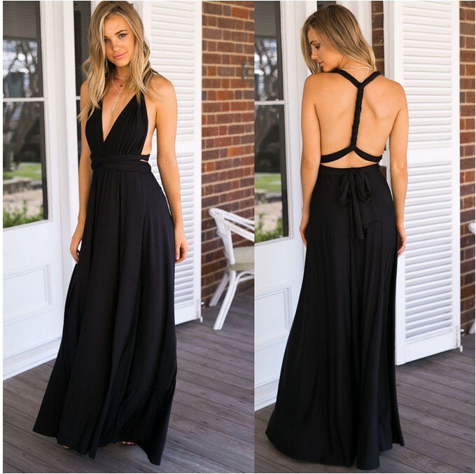 BellaGrace - Elegant Convertible Long Dress for Every Occasion