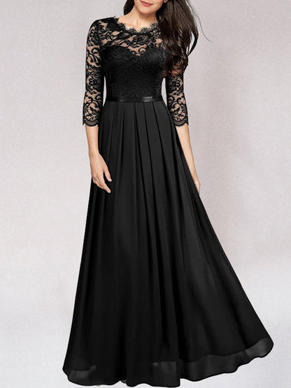 CharmChic Exquisite Long Lace Bridesmaid Dress