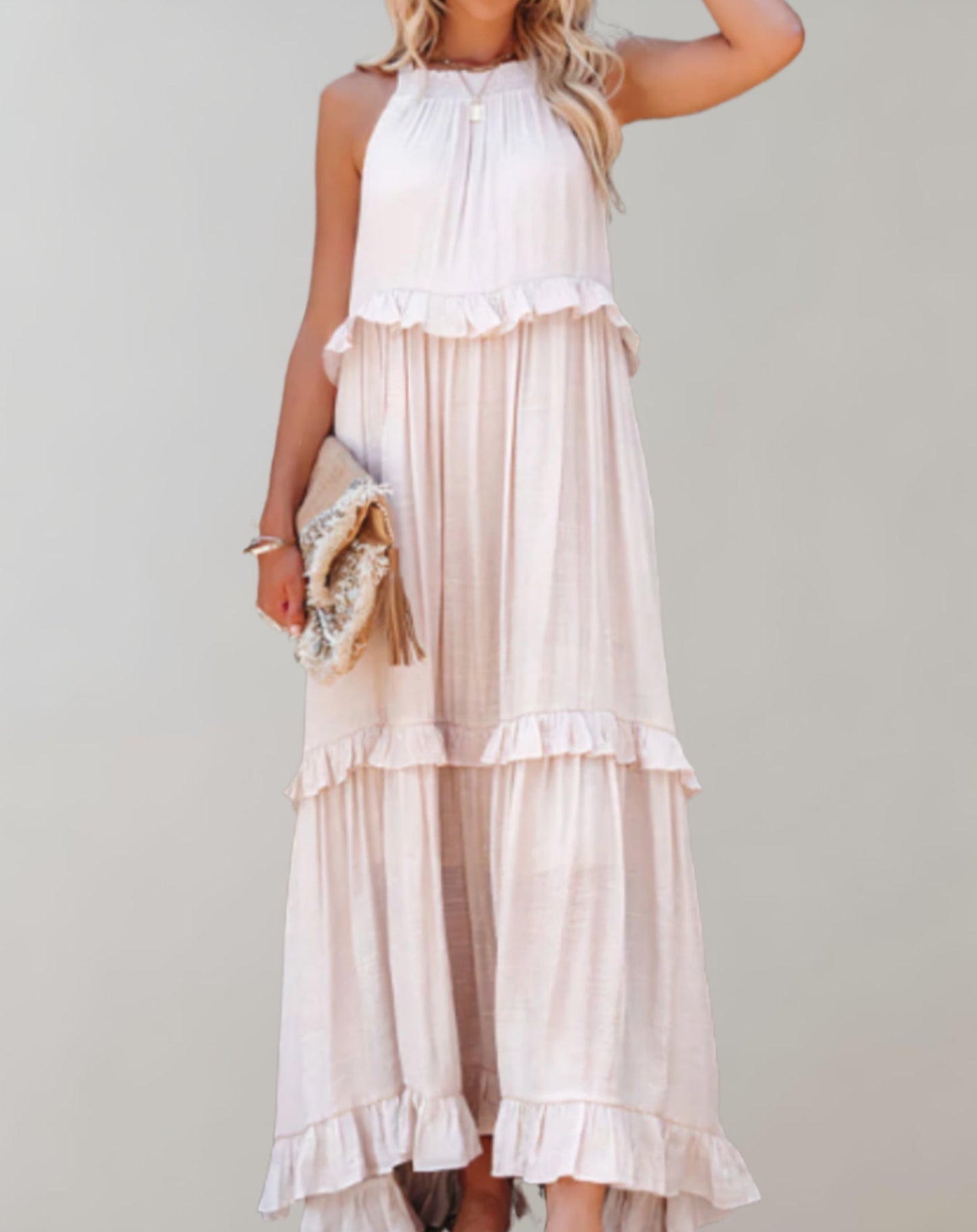 FleurFlow Sleeveless Maxi Dress for Women – Light and Airy Summer Fabric