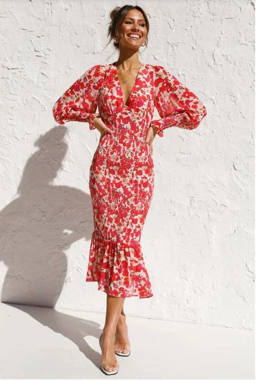 SummerGlow Printed Women's Dress – Effortless Elegance for Sunny Days