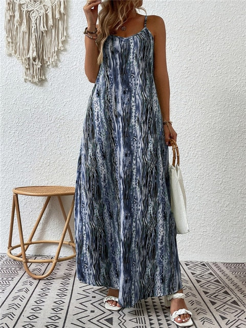 BohoCharm Vintage-Inspired Maxi Dress for Summer Elegance