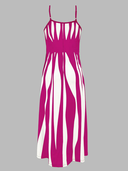 SophiaShades Women's Striped Maxi Dress – Effortless Elegance