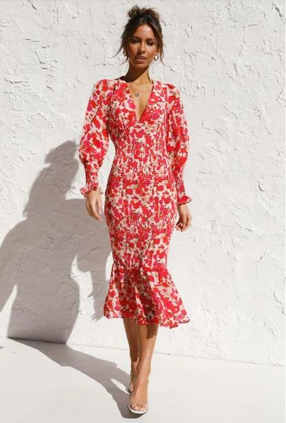 SummerGlow Printed Women's Dress – Effortless Elegance for Sunny Days